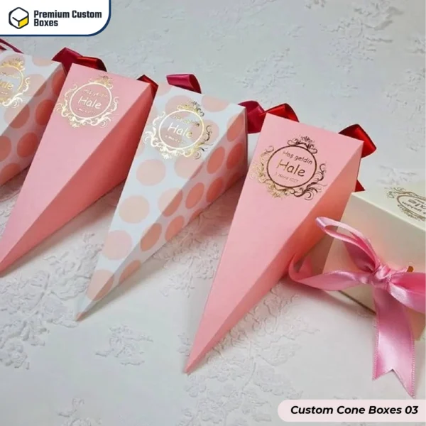 Custom Cone Boxes With Logo