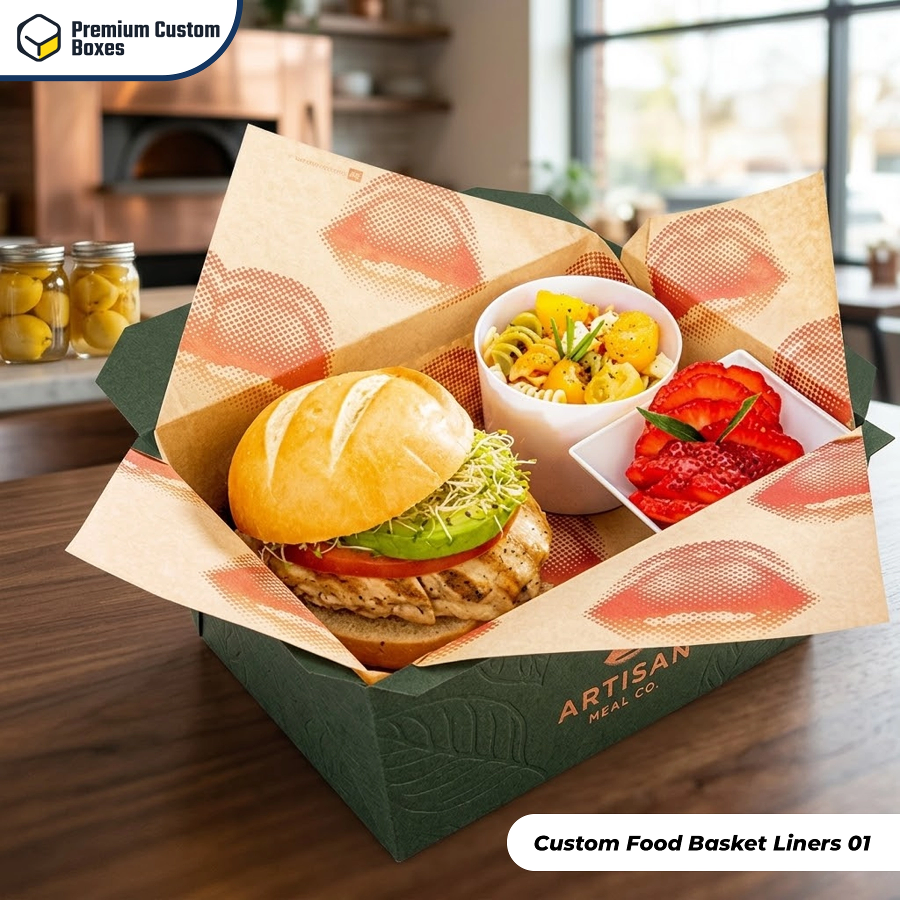 Custom Food Basket Liners