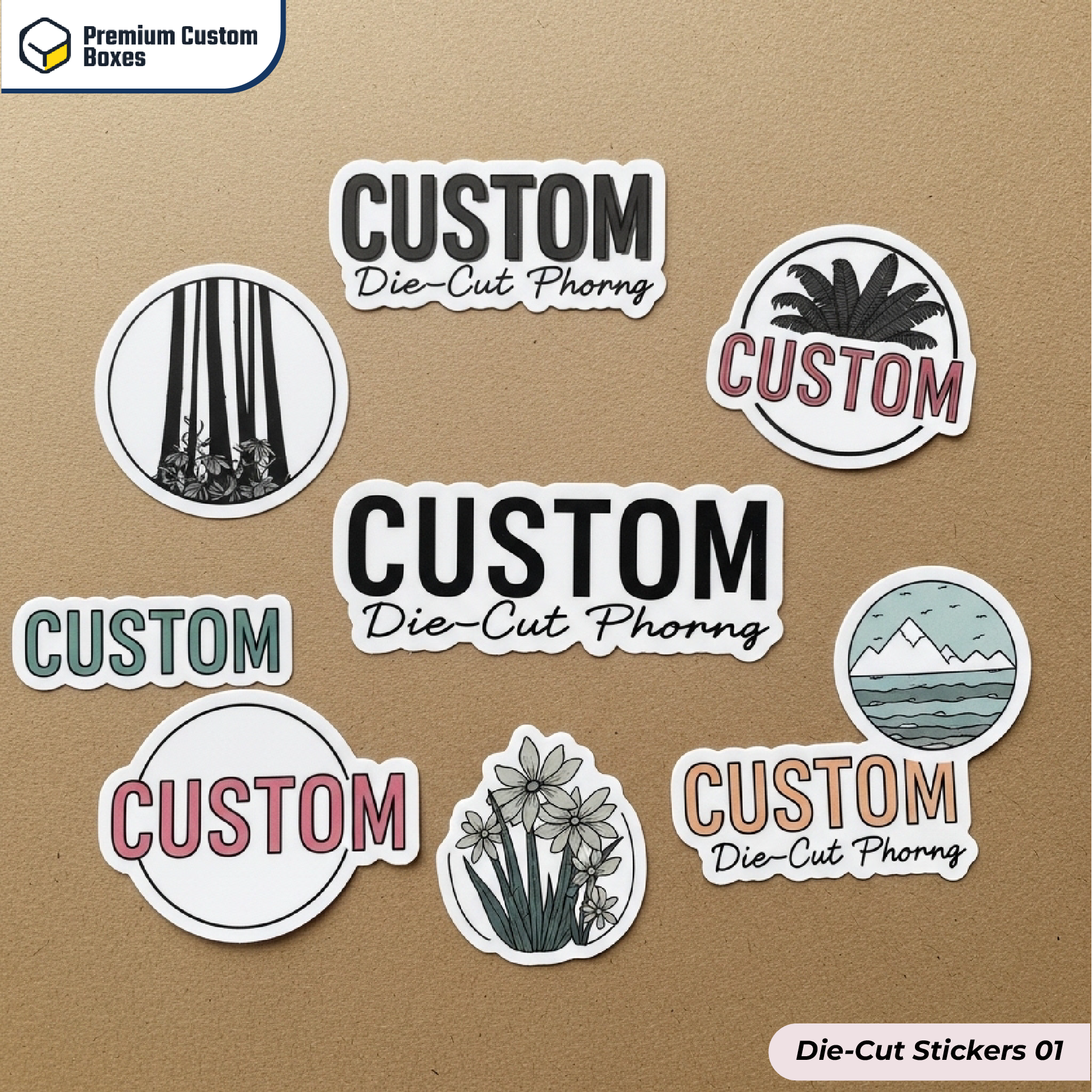 Custom Die Cut Sickers