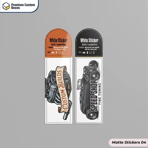 Custom Matte Stickers With Logo