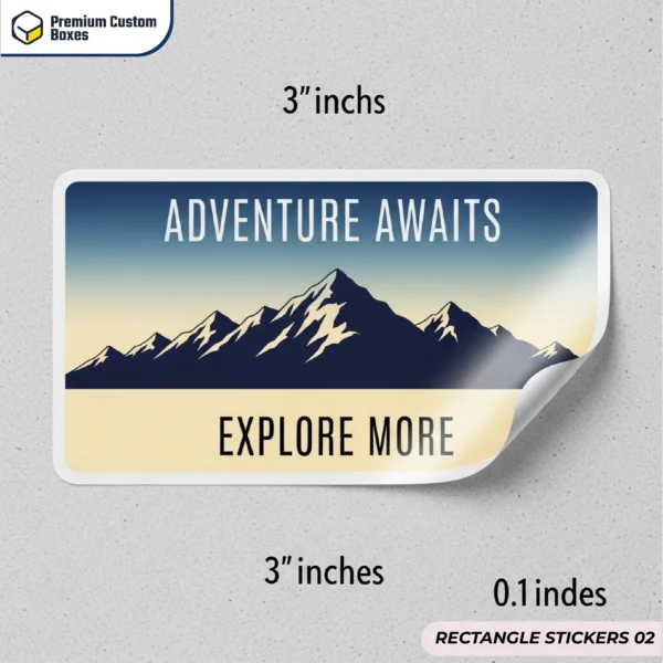 RECTANGLE STICKERS WITH LOGO