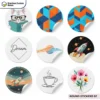 ROUND STICKERS WITH LOGO