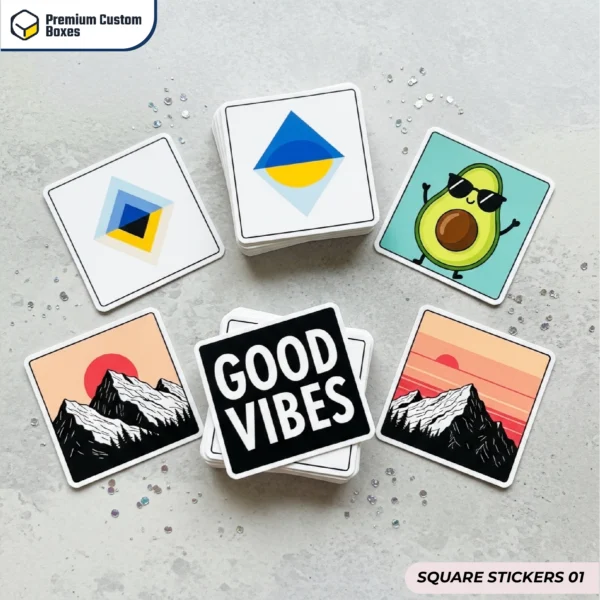 CUSTOM PRINTED SQUARE STICKERS
