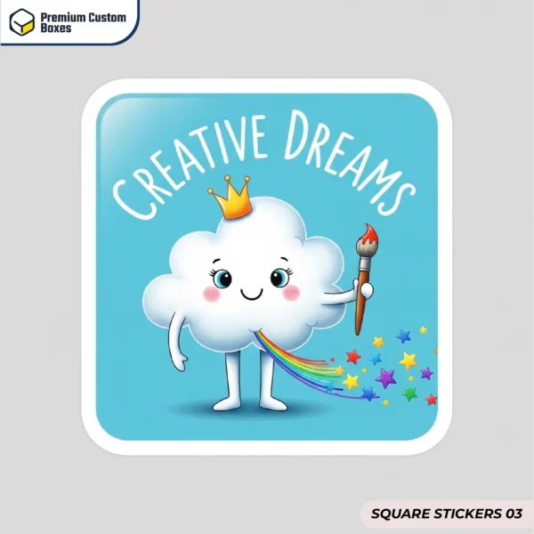 CUSTOM SQUARE STICKERS WITH LOGO