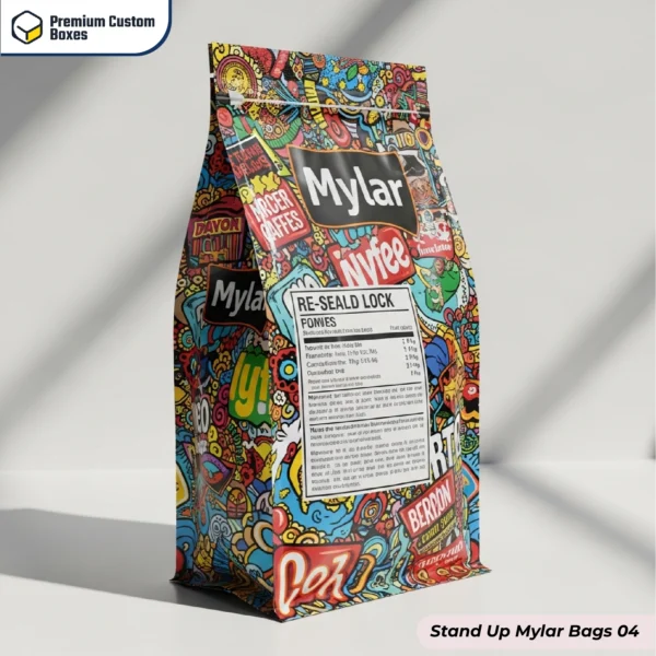 Printed Stand Up Mylar Bags UK