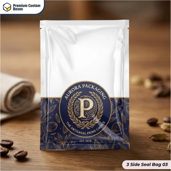 Custom Printed 3 Side Seal Bags
