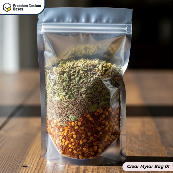 Custom Clear Mylar Bags With Logo
