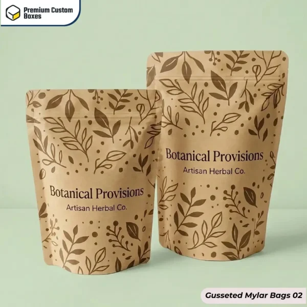 Custom Gusseted Mylar Bags UK