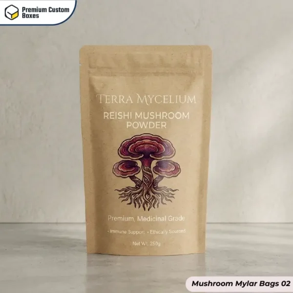 Custom Mushroom Mylar Bags With Logo