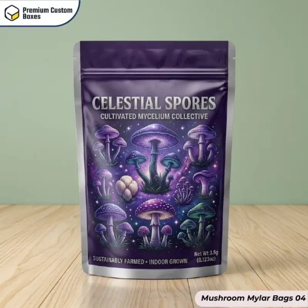 Custom Printed Mushroom Mylar Bags