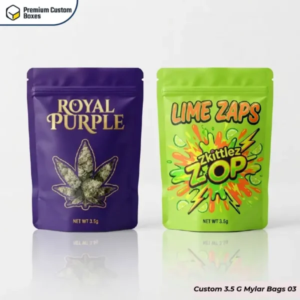 Custom Printed 3.5 G mylar bags UK