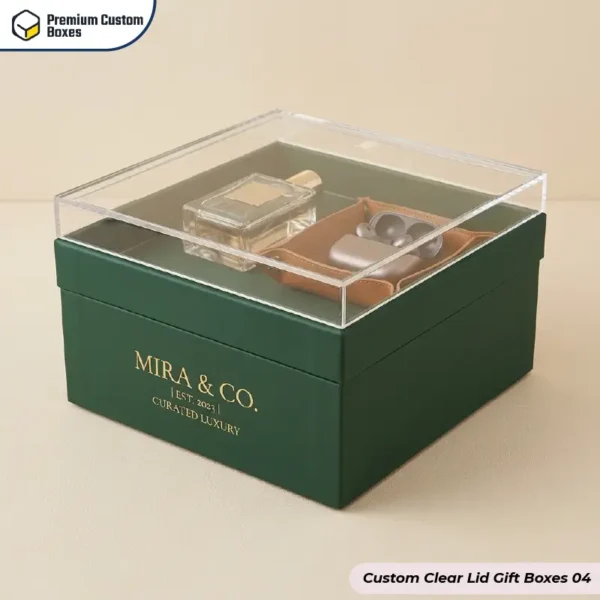 Printed Clear Lid Gift Boxes Wholesale