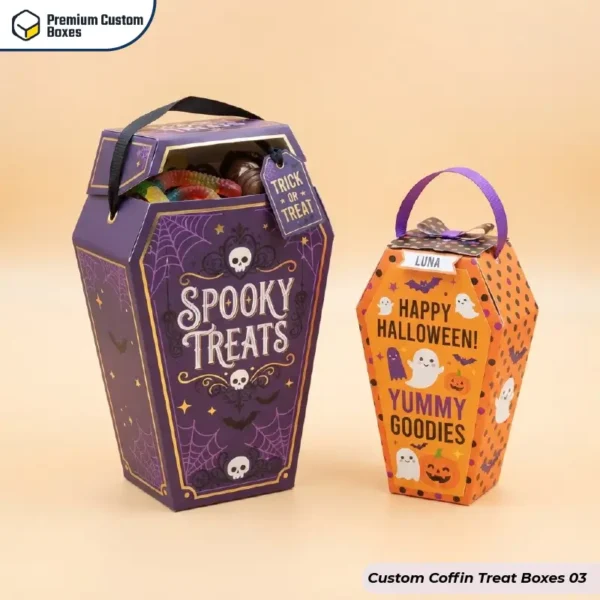 Custom Printed Coffin Treat Boxes Wholesale