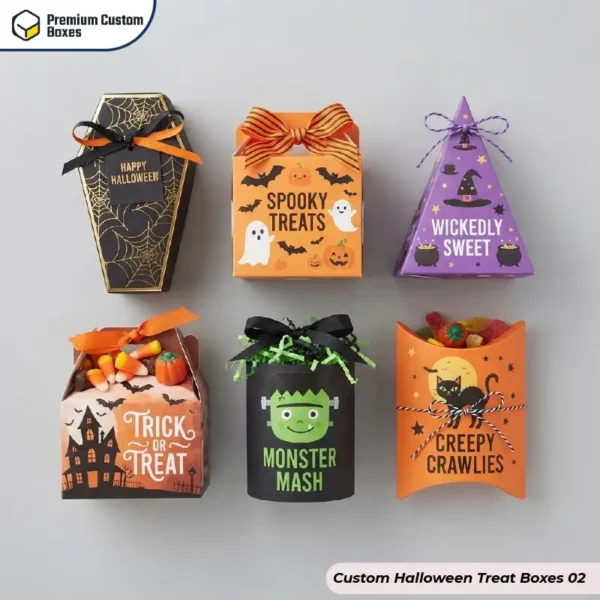 Custom Printed Halloween Treat Boxes Wholesale