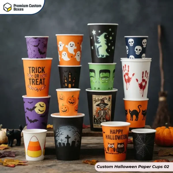Custom Halloween Paper Cups Wholesale With Logo